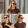 image:imageSOJOS Square Polarized Sunglasses for Women Men Vintage Style Larger Fit Shades SJ2642Amber BrownGradient Brown
