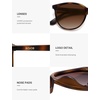 image:imageSOJOS Square Polarized Sunglasses for Women Men Vintage Style Larger Fit Shades SJ2642Brown TortoiseGradient Brown