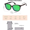 image:imageSOJOS Square Polarized Sunglasses for Women Men Vintage Style Larger Fit Shades SJ2642Brown TortoiseGreenish Blue