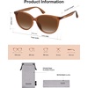 image:imageSOJOS Square Polarized Sunglasses for Women Men Vintage Style Larger Fit Shades SJ2642BrownGradient Brown