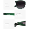 image:imageSOJOS Square Polarized Sunglasses for Women Men Vintage Style Larger Fit Shades SJ2642GreenGradient Grey