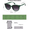 image:imageSOJOS Square Polarized Sunglasses for Women Men Vintage Style Larger Fit Shades SJ2642GreenGradient Grey