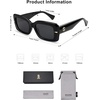 image:imageSOJOS Square Thick Sunglasses for Women Fashion Sunglasses Polarized Rectangle Sunnies SJ2367BlackGrey