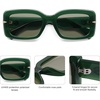 image:imageSOJOS Square Thick Sunglasses for Women Fashion Sunglasses Polarized Rectangle Sunnies SJ2367GreenGreen