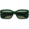 image:imageSOJOS Square Thick Sunglasses for Women Fashion Sunglasses Polarized Rectangle Sunnies SJ2367GreenGreen