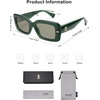 image:imageSOJOS Square Thick Sunglasses for Women Fashion Sunglasses Polarized Rectangle Sunnies SJ2367GreenGreen