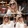 image:imageSOJOS Square Thick Sunglasses for Women Fashion Sunglasses Polarized Rectangle Sunnies SJ2367RedRed