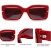 image:imageSOJOS Square Thick Sunglasses for Women Fashion Sunglasses Polarized Rectangle Sunnies SJ2367RedRed