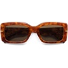 image:imageSOJOS Square Thick Sunglasses for Women Fashion Sunglasses Polarized Rectangle Sunnies SJ2367YellowBrown