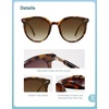 image:imageSOJOS Sunglasses Womens Trendy 2025 Classic Round Retro Vintage Shades Large Frame Sunnies SJ2067Black Tortoise Frame