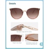 image:imageSOJOS Sunglasses Womens Trendy 2025 Classic Round Retro Vintage Shades Large Frame Sunnies SJ2067Brown
