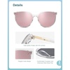 image:imageSOJOS Sunglasses Womens Trendy 2025 Classic Round Retro Vintage Shades Large Frame Sunnies SJ2067Clear