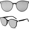 image:imageSOJOS Sunglasses Womens Trendy 2025 Classic Round Retro Vintage Shades Large Frame Sunnies SJ2067Dark Black