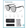 image:imageSOJOS Sunglasses Womens Trendy 2025 Classic Round Retro Vintage Shades Large Frame Sunnies SJ2067Dark Black
