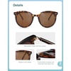 image:imageSOJOS Sunglasses Womens Trendy 2025 Classic Round Retro Vintage Shades Large Frame Sunnies SJ2067Dark Brown
