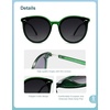 image:imageSOJOS Sunglasses Womens Trendy 2025 Classic Round Retro Vintage Shades Large Frame Sunnies SJ2067Green