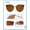 image:imageSOJOS Sunglasses Womens Trendy 2025 Classic Round Retro Vintage Shades Large Frame Sunnies SJ2067Jelly Brown
