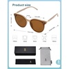 image:imageSOJOS Sunglasses Womens Trendy 2025 Classic Round Retro Vintage Shades Large Frame Sunnies SJ2067Jelly Brown