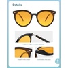 image:imageSOJOS Sunglasses Womens Trendy 2025 Classic Round Retro Vintage Shades Large Frame Sunnies SJ2067Orange