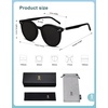 image:imageSOJOS Sunglasses Womens Trendy 2025 Classic Round Retro Vintage Shades Large Frame Sunnies SJ2067Shiny Black