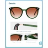 image:imageSOJOS Sunglasses Womens Trendy 2025 Classic Round Retro Vintage Shades Large Frame Sunnies SJ2067Transparent Green