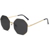 image:imageSOJOS Sunglasses for Women Men Classic Retro Polygon Shades UV400GoldGrey