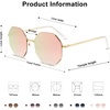 image:imageSOJOS Sunglasses for Women Men Classic Retro Polygon Shades UV400GoldPink