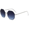 image:imageSOJOS Sunglasses for Women Men Classic Retro Polygon Shades UV400SilverBlue