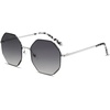 image:imageSOJOS Sunglasses for Women Men Classic Retro Polygon Shades UV400SilverGrey