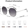 image:imageSOJOS Sunglasses for Women Men Classic Retro Polygon Shades UV400SilverGrey