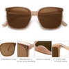 image:imageSOJOS Sunglasses for Women Men Vintage Style Shades SJ2157BrownBrown