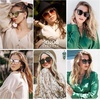 image:imageSOJOS Sunglasses for Women Men Vintage Style Shades SJ2157TortoiseGradient Green