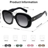 image:imageSOJOS Sunglasses for Women amp Men Round Thick Polarized Lens Trendy Oversized Shades SJ2317BlackGrey