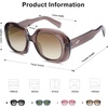 image:imageSOJOS Sunglasses for Women amp Men Round Thick Polarized Lens Trendy Oversized Shades SJ2317GreyBrown