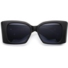 image:imageSOJOS Sunglasses for Women amp Men Square Wide Thick Frame Shades Retro Trendy Fashion UV Protection SJ2349Matt Black gold grey