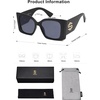 image:imageSOJOS Sunglasses for Women amp Men Square Wide Thick Frame Shades Retro Trendy Fashion UV Protection SJ2349Matt Black gold grey