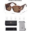 image:imageSOJOS Sunglasses for Women amp Men Square Wide Thick Frame Shades Retro Trendy Fashion UV Protection SJ2349Matt Tortoise gold borwn