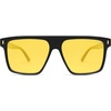 image:imageSOJOS Sunglasses for Women amp Men Square Wide Thick Frame Shades Retro Trendy Fashion UV Protection SJ2373Black gold yellow