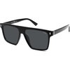 image:imageSOJOS Sunglasses for Women amp Men Square Wide Thick Frame Shades Retro Trendy Fashion UV Protection SJ2373Black silver grey