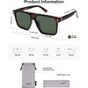image:imageSOJOS Sunglasses for Women amp Men Square Wide Thick Frame Shades Retro Trendy Fashion UV Protection SJ2373Tortoise silver green