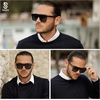 image:imageSOJOS Sunglasses for Women amp Men Square Wide Thick Frame Shades Retro Trendy Fashion UV Protection SJ2373Transparent Grey silver grey