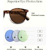 image:imageSOJOS TR90 Polarized Round Sunglasses for Women Men Vintage Style UV400 Lens SJTR2113  Unisex design Lightweight flexible frame UV400 protection scratch resistant lenses driving fishing golf outdoor activitiesBrown TortoiseBrown