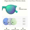 image:imageSOJOS TR90 Polarized Round Sunglasses for Women Men Vintage Style UV400 Lens SJTR2113  Unisex design Lightweight flexible frame UV400 protection scratch resistant lenses driving fishing golf outdoor activitiesGreenPurplegreen