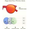 image:imageSOJOS TR90 Polarized Round Sunglasses for Women Men Vintage Style UV400 Lens SJTR2113  Unisex design Lightweight flexible frame UV400 protection scratch resistant lenses driving fishing golf outdoor activitiesRedRed