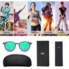 image:imageSOJOS TR90 Polarized Round Sunglasses for Women Men Vintage Style UV400 Lens SJTR2113  Unisex design Lightweight flexible frame UV400 protection scratch resistant lenses driving fishing golf outdoor activitiesPurpleGreen