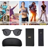 image:imageSOJOS TR90 Polarized Round Sunglasses for Women Men Vintage Style UV400 Lens SJTR2113  Unisex design Lightweight flexible frame UV400 protection scratch resistant lenses driving fishing golf outdoor activitiesBlackGrey