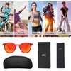 image:imageSOJOS TR90 Polarized Round Sunglasses for Women Men Vintage Style UV400 Lens SJTR2113  Unisex design Lightweight flexible frame UV400 protection scratch resistant lenses driving fishing golf outdoor activitiesRedRed