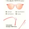 image:imageSOJOS TR90 Polarized Round Sunglasses for Women Men Vintage Style UV400 Lens SJTR2113  Unisex design Lightweight flexible frame UV400 protection scratch resistant lenses driving fishing golf outdoor activitiesPinkPink Mirrored