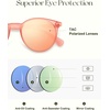 image:imageSOJOS TR90 Polarized Round Sunglasses for Women Men Vintage Style UV400 Lens SJTR2113  Unisex design Lightweight flexible frame UV400 protection scratch resistant lenses driving fishing golf outdoor activitiesPinkPink Mirrored