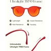 image:imageSOJOS TR90 Polarized Round Sunglasses for Women Men Vintage Style UV400 Lens SJTR2113  Unisex design Lightweight flexible frame UV400 protection scratch resistant lenses driving fishing golf outdoor activitiesRedRed